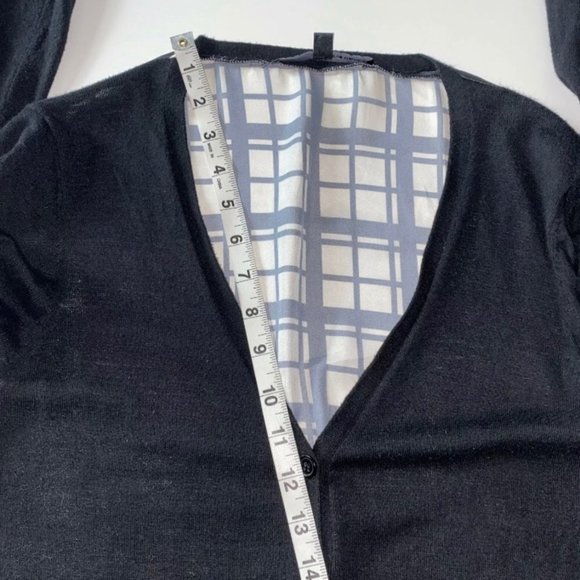HARVÉ BERNARD Black & White Button Cardigan Sz L - Picture 9 of 12